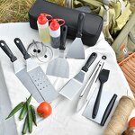 BBQ Grill Spatula Set Manufacturer - OEM/ODM Custom Home Kitchen Gadgets Camping Outdoor BBQ Grill Spatula Flat Top Kit Set