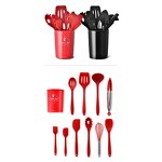 Silicone Utensil Set Manufacturer - OEM/ODM Custom Hot Selling Kitchen Accessories 11pcs Silicone Utensil Set
