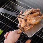 Barbecue Turners Set Factory - OEM/ODM Custom Barbecue Turners Metal Spatula Set Griddle Long Spatula Scraper