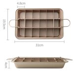 Pre-Cut Slice Loaf Pan Factory - OEM/ODM Custom 18 Pre-Cut Slice Non Stick Carbon Steel Bakeware Oven Baking Loaf Pan