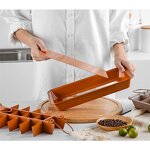 Pre-Cut Slice Square Pan Manufacturer - OEM/ODM Custom 18 Pre-Cut Slice Square Non Stick Carbon Steel Bakeware Oven Pan