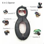 Can Opener Factory - OEM/ODM Custom Kitchen Accessories 6 in 1 Bottle Jar Can Opener Multi Opener
