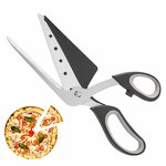 Pizza Scissors Cutter Manufacturer - OEM/ODM Custom Kitchen Accessories Stainless Steel One-Handed 2 in 1 Pizza Scissors Cutter