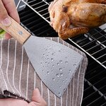 Barbecue Turners Set Factory - OEM/ODM Custom Barbecue Turners Metal Spatula Set Griddle Long Spatula Scraper