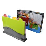 Plastic Chopping Board Set Factory - OEM/ODM Custom Home Kitchen Gadgets 4pcs Plastic Index Color Coded Chopping Board Set