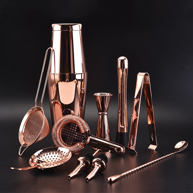 Bar Accessories Set Factory - OEM/ODM Custom 11Pcs Set Stainless Steel 304 Bar Accessories Drink Mixer Bartender Kit