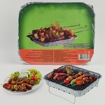 Portable Disposable BBQ Grill Manufacturer - OEM/ODM Custom Barbecue BBQ Tools Pan Charcoal Bbq Grill Aluminum Foil Portable