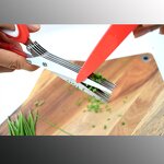 Herb Scissors Manufacturer - OEM/ODM Custom Kitchen Scissors Stainless Steel Multi 5 Layer Blades Herb Scissors Comb