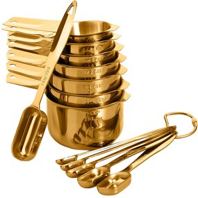 Stainless Steel Measuring Spoon Cups Set Manufacturer - OEM/ODM Custom All in One Stainless Steel Rose Gold Measuring Set