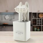 White Kitchen Gadgets Set Manufacturer - OEM/ODM Custom White 5 Pcs Home Utensils Kitchen Gadgets Knife Scissors Peeler Set