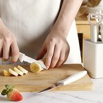 White Kitchen Gadgets Set Manufacturer - OEM/ODM Custom White 5 Pcs Home Utensils Kitchen Gadgets Knife Scissors Peeler Set