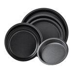 Carbon Steel Bakeware Set Factory - OEM/ODM Custom Nonstick Carbon Steel 6-11inch Black Bakeware Round Mold Bread Pan