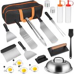 Grill Spatula Accessories Kit Set Factory - OEM/ODM Custom Grill Spatula Flat Top Griddle Accessories Kit Set for Outdoor