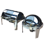 Chefing Dish Manufacturer - Household Dinnerware Gold Round 6L Wedding Luxury Stainless Steel Heating Food Warmer