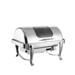 Hot Pot Food Warmer Set Factory - Home Personal Luxury 9L Visible Window Silver Chaffing Dish Heat Preservation
