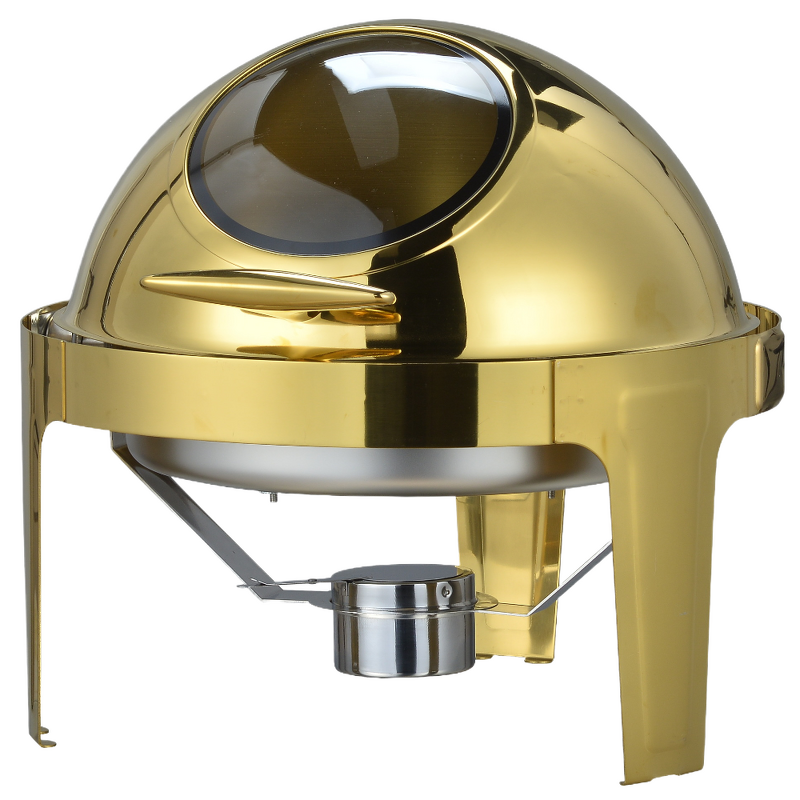 Chaffing Dish Buffet Food Warmer Manufacturer - Cook Dinnerware Stainless Steel Round 6L Hotel Luxury Silver Buffet Set