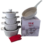 Pots and Pans Non-Stick Cookware Set Factory - High Quality 11pcs 20+24+28+32+28cm With Glove Panelas Cookware Set