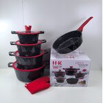 Pots and Pans Non-Stick Cookware Set Factory - High Quality 11pcs 20+24+28+32+28cm With Glove Panelas Cookware Set