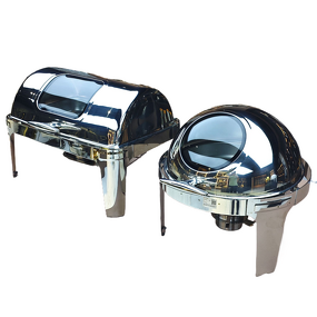 Food Warmers Factory - Home Kitchenware Gold Round 6L Wedding Luxury Stainless Steel Hot Pot Food Warmer Set