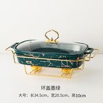 Porcelain Rectangular Hot Pot Food Warmer Manufacturer - Home Kitchen Stocked 13 Inch Soup Serving Dish Storage