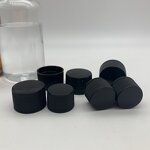 Black Ribbed Plastic Cap Factory - OEM/ODM Custom 24mm Black Ribbed Matte Top Plastic Cap with Induction Inner Seal