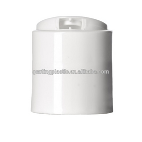 White PP Disc-top Lid Manufacturer - OEM/ODM Custom White PP 28-410 Smooth Skirt Disc-top Lid with HIS Liner