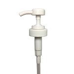 White PP Dispensing Pump Manufacturer - OEM/ODM Custom White PP 38-400 Ribbed Skirt Down-lock Dispensing Pump