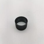 Plastic Cap with Induction Inner Seal Manufacturer - OEM/ODM Custom 24mm Black Ribbed Plastic Cap with Induction Inner Seal