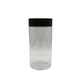 White Black PET Straight Jar Manufacturer - OEM/ODM Custom 2-8oz White Black PET Straight Jar with Child Resistant Cap