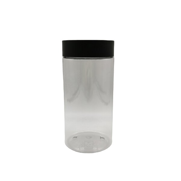 White Black PET Straight Jar Manufacturer - OEM/ODM Custom 2-8oz White Black PET Straight Jar with Child Resistant Cap