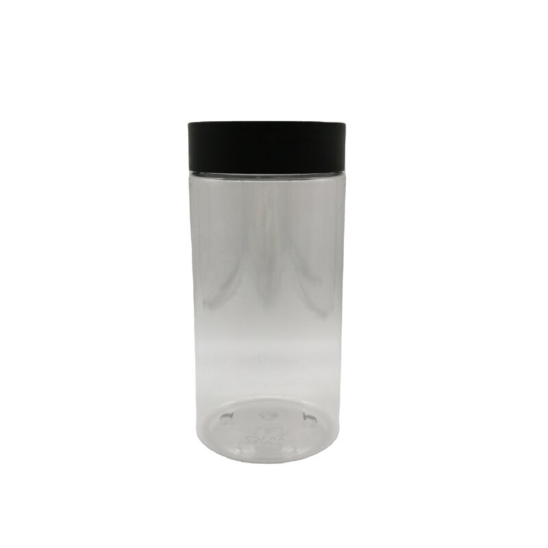 White Black PET Straight Jar Manufacturer - OEM/ODM Custom 2-8oz White Black PET Straight Jar with Child Resistant Cap