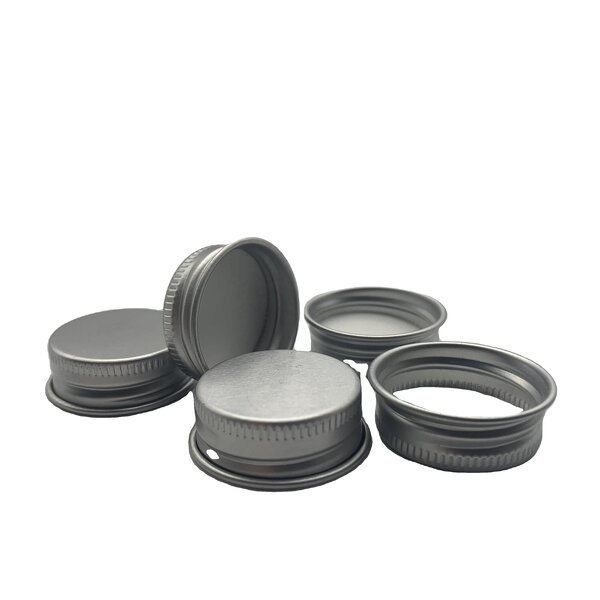 Silver Cap Lid Manufacturer - OEM/ODM Custom Silver Cap Lid Gpi 33/400 Aluminum-plastic Liquor Bottle Cap for Vodka