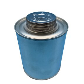 Metal Round Tin Can Manufacturer - OEM/ODM Custom 250ml Metal Round Tin Can with Screw Top Cap and Brush 8oz