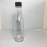 Glass Sauce Woozy Bottle Manufacturer - OEM/ODM Custom 150ml 5oz Transparent Glass Sauce Woozy Bottle with Black Screw Cap