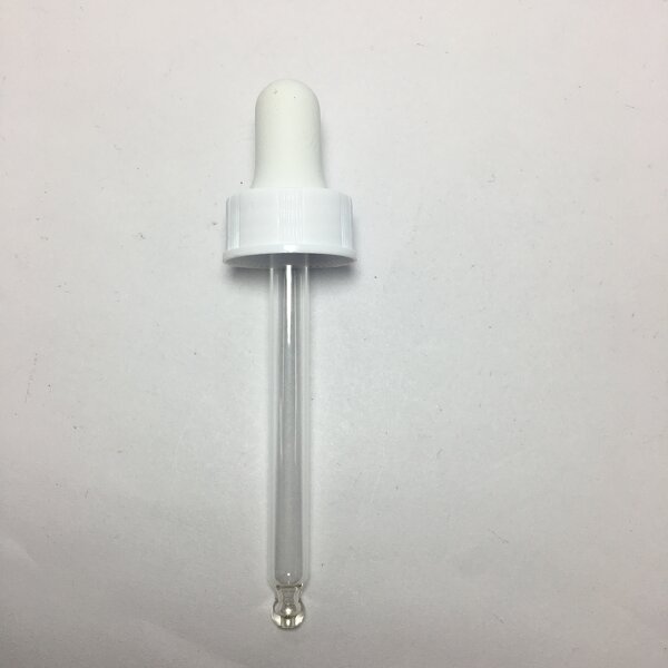 Glass Dropper with White Frosted Rubber Manufacturer - OEM/ODM Custom 20-400 Neck Finish Glass Dropper with White Frosted Rubber