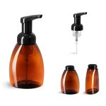 Amber PET Bottle Manufacturer - OEM/ODM Custom 250ml Amber PET Bottle with Black Foamer Pump for Foaming Soaps