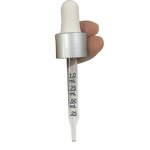 Matte Silver Glass Dropper Factory - OEM/ODM Custom 18mm Matte Silver Glass Dropper for Essential Oil Bottle