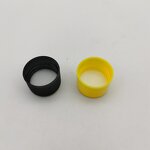 Plastic Cap with Induction Inner Seal Manufacturer - OEM/ODM Custom 24mm Black Ribbed Plastic Cap with Induction Inner Seal