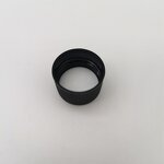 Black Ribbed Plastic Cap Factory - OEM/ODM Custom 24mm Black Ribbed Matte Top Plastic Cap with Induction Inner Seal