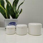 Plastic Cream Jar Factory - OEM/ODM Custom Black 2 oz Double Wall Plastic Cream Jar White Lid Less Fragile