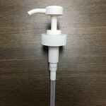 White PP Dispensing Pump Manufacturer - OEM/ODM Custom White PP 38-400 Ribbed Skirt Down-lock Dispensing Pump