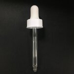 Glass Dropper with White Frosted Rubber Manufacturer - OEM/ODM Custom 20-400 Neck Finish Glass Dropper with White Frosted Rubber