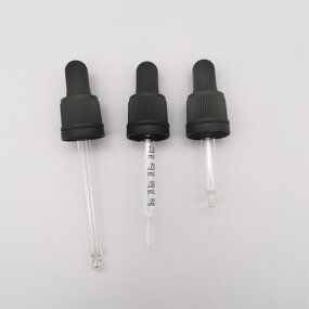 Glass Dropper Cap Manufacturer - OEM/ODM Custom 18/410 Tamper Evident Glass Dropper Cap for Essential Oil Bottles
