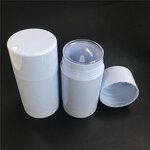 Deodorant Tubes Factory - OEM/ODM Custom White Styrene Twist up Deodorant Tubes with White Screw Lid and Discs