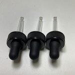 Black Dropper Cap Factory - OEM/ODM Custom Factory-made 28mm Large Black Dropper Cap for Amber Glass Syrup Bottle