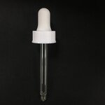 Glass Dropper with White Frosted Rubber Manufacturer - OEM/ODM Custom 20-400 Neck Finish Glass Dropper with White Frosted Rubber