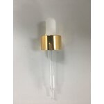 Silver Metal Glass Dropper Factory - OEM/ODM Custom 20mm Silver Metal Glass Dropper 30ml Boston Bottle with Gold Lids