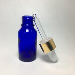 Glass Essential Oil Bottle Factory - OEM/ODM Custom 1oz 30ml Cobalt Blue Glass Essential Oil Bottle with Gold Cap