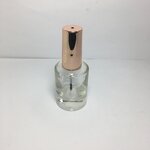 Round Glass Nail Polish Bottle Factory - OEM/ODM Custom 16ml Round Glass Nail Polish Bottle with Gold Cap and Brush