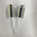 Silver Push Button Dropper Manufacturer - OEM/ODM Custom 30ml Silver Push Button Regular Dropper Aluminium Plastic Body